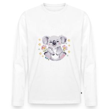 Koala Koala Koala Ours Koala Animal - T-shirt manches longues Premium bio Homme - blanc - Devant - Nico (187cm)