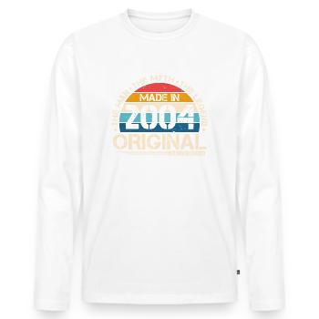 2004 Vintage Born Man Myth Legend - T-shirt manches longues Premium bio Homme - blanc - Devant - Nico (187cm)