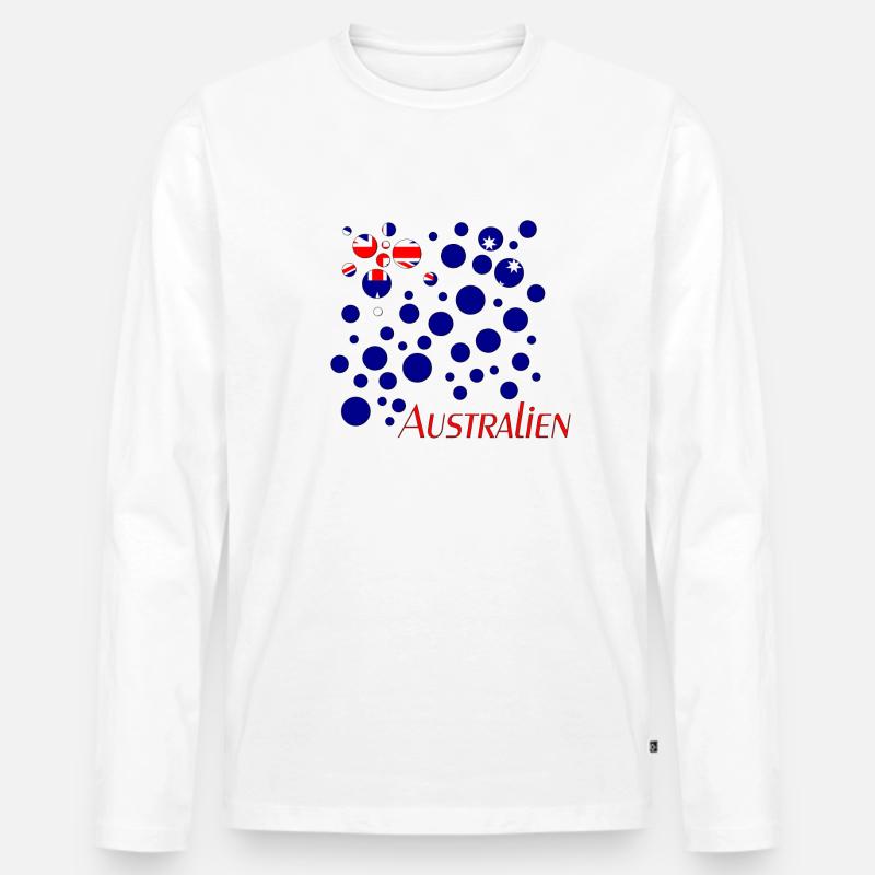 Australien Australia - Männer Premium Bio Langarmshirt - Weiß