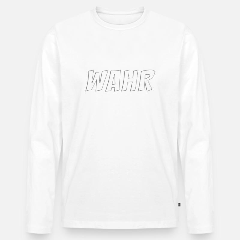 Ist das Wahr - Männer Premium Bio Langarmshirt - Weiß