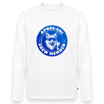 Fuchs Apres Ski Team Spruch - Männer Premium Bio Langarmshirt - Weiß - Vorne - Nico (187cm)