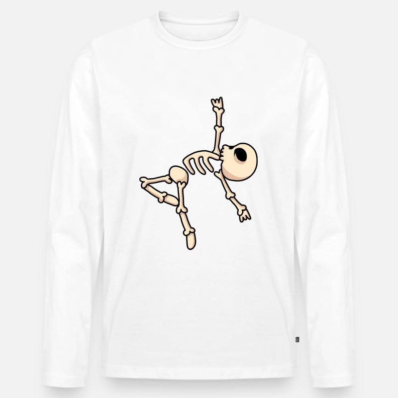 Tänzer Skelett - Männer Premium Bio Langarmshirt - undefined