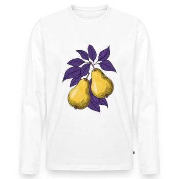 Pears - Men's Premium Organic Long Sleeve Shirt - white - Front - Nico (187cm)