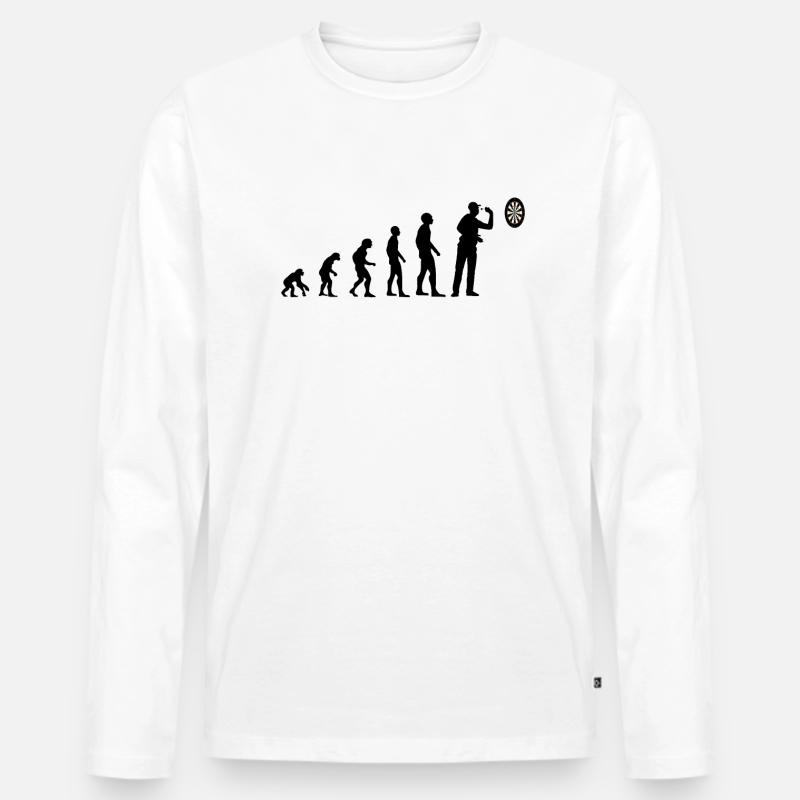 Darts Darts Player Evolution Darts Game Gift - Men's Premium Organic Long Sleeve Shirt - white
