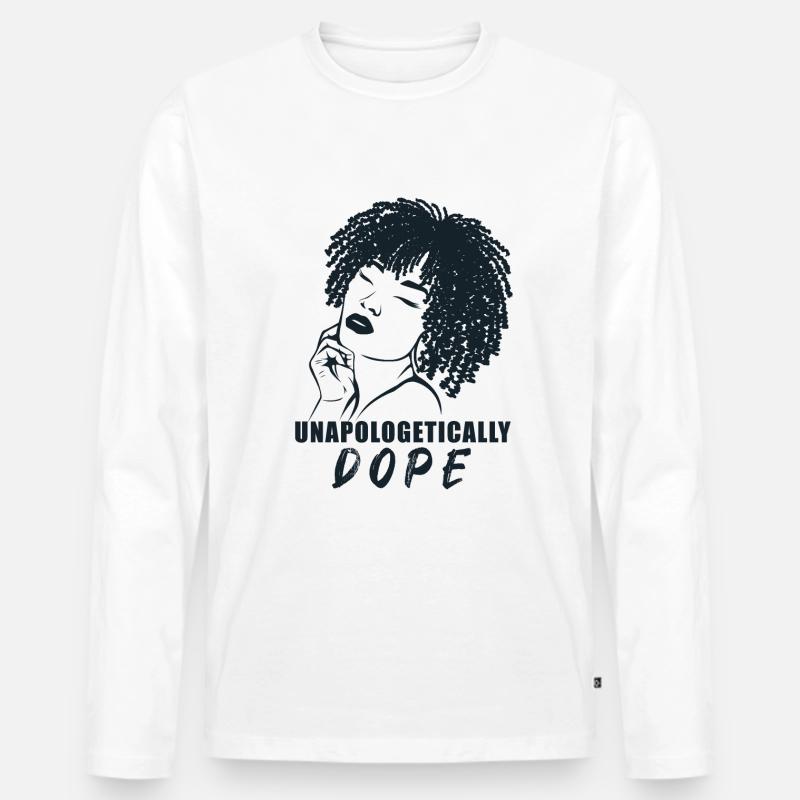 Starkes Statement Unverblümt Cool - Männer Premium Bio Langarmshirt - Weiß