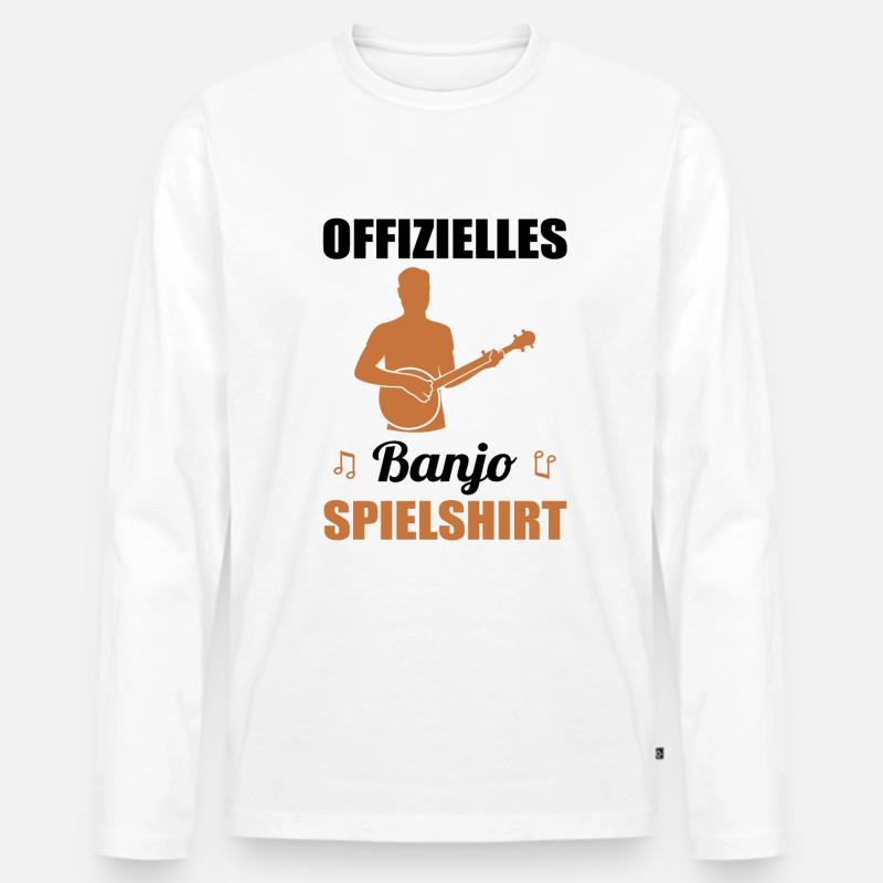 Offizielles Banjo Spielshirt - Geschenkidee - Männer Premium Bio Langarmshirt - Weiß