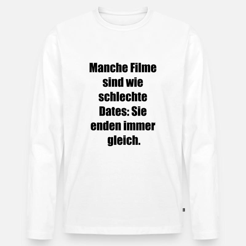 Love & Disappointment - Männer Premium Bio Langarmshirt - Weiß