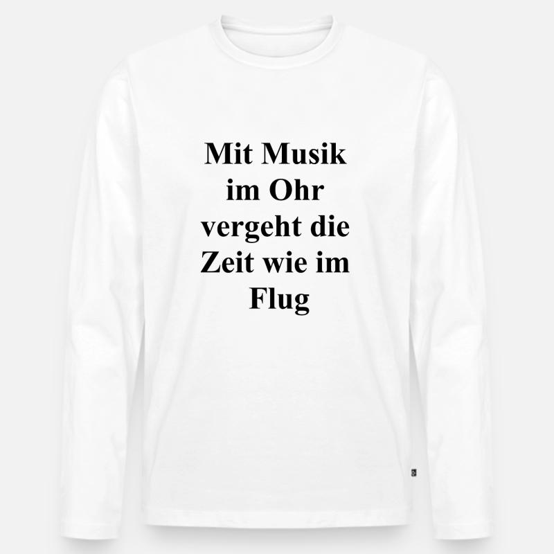 Fliegendes Geschenk - Männer Premium Bio Langarmshirt - Weiß