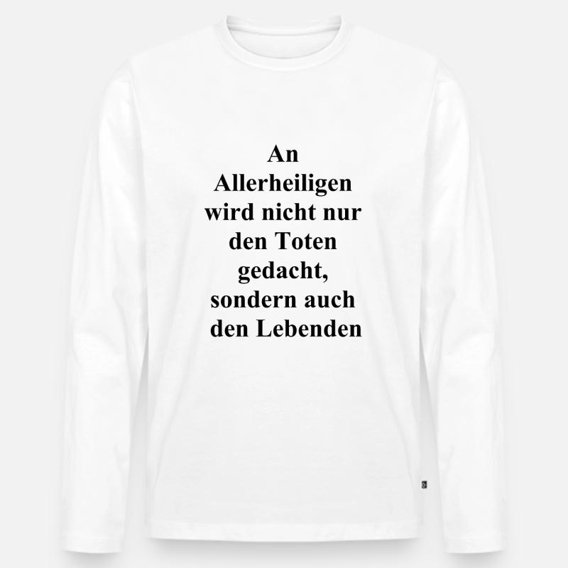 Personalisiertes Geschenk - Männer Premium Bio Langarmshirt - Weiß