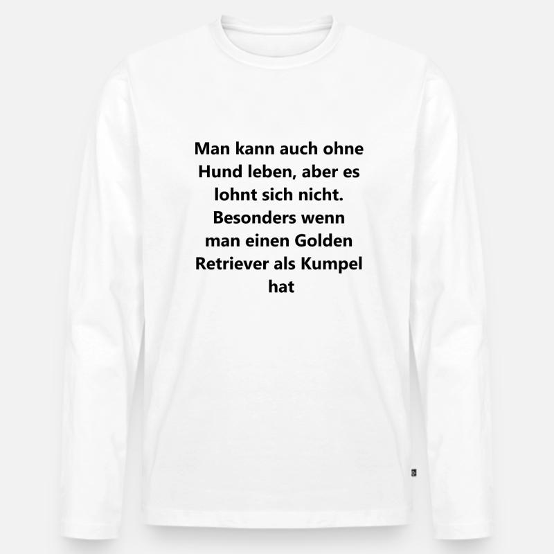 Bester Freund Geschenk - Männer Premium Bio Langarmshirt - Weiß