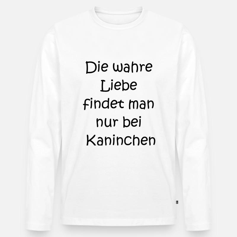 Kuschelhase Geschenk - Männer Premium Bio Langarmshirt - Weiß