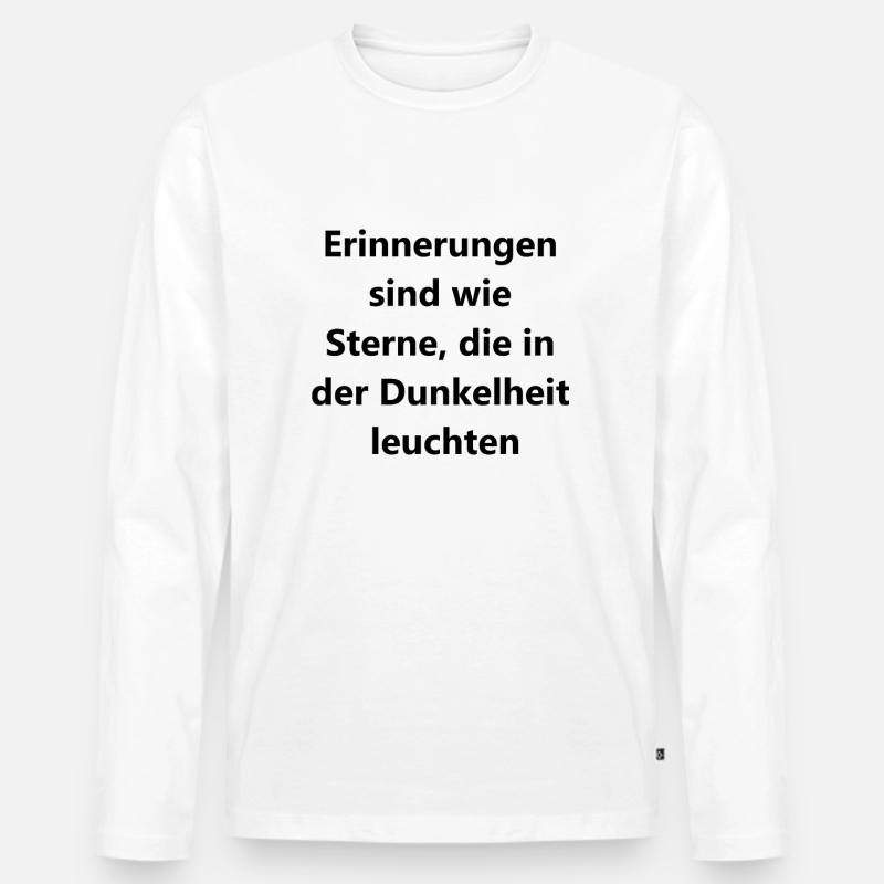 Sternenlicht Geschenk - Männer Premium Bio Langarmshirt - Weiß