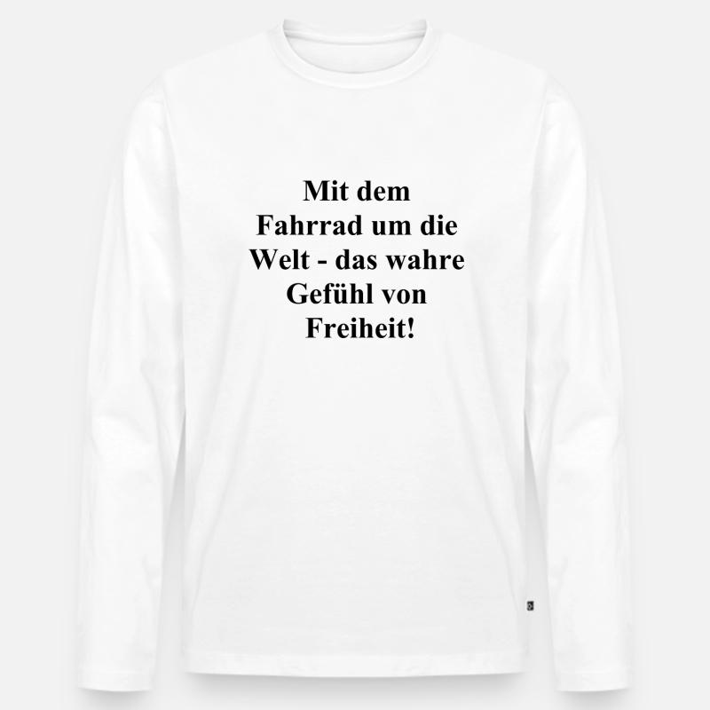 Radler Geschenk - Männer Premium Bio Langarmshirt - Weiß