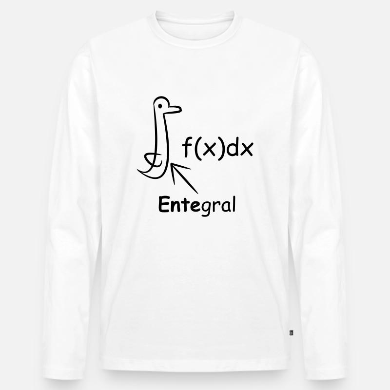 Entegral - Männer Premium Bio Langarmshirt - Weiß