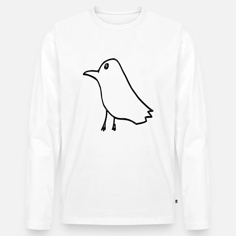 rabe - Männer Premium Bio Langarmshirt - Weiß