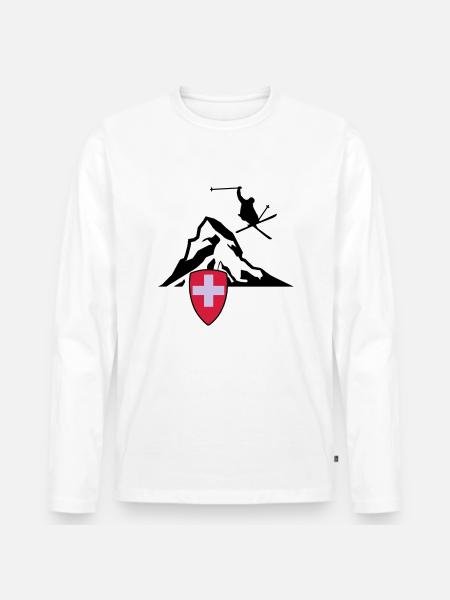 matterhorn zermatt Switzerland - Men's Premium Organic Long Sleeve Shirt - white