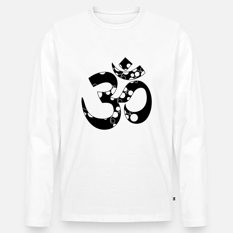 Ohm Symbol - Männer Premium Bio Langarmshirt - Weiß