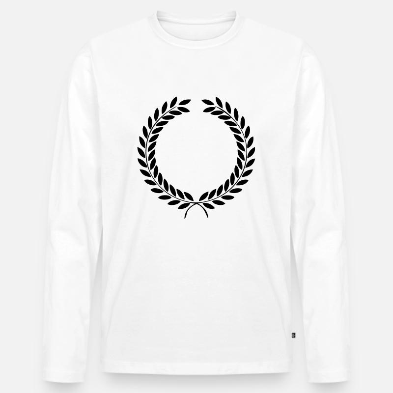 kranz_02 - Männer Premium Bio Langarmshirt - Weiß