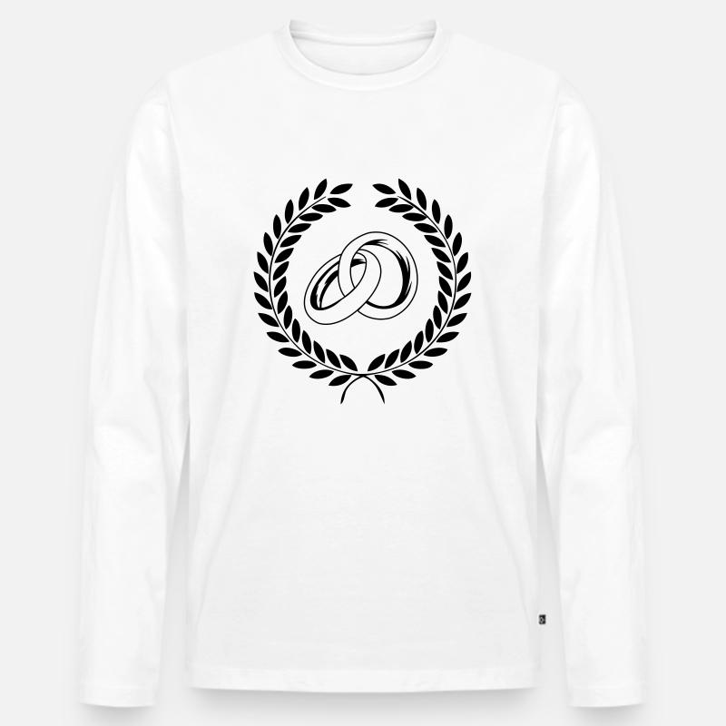 eheringe_003 - Männer Premium Bio Langarmshirt - Weiß