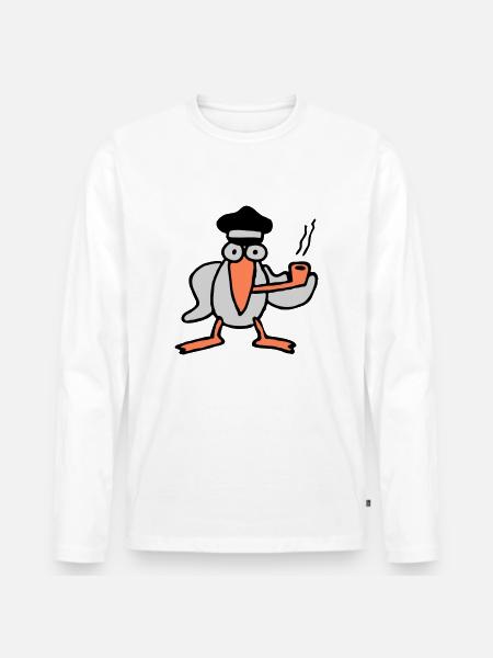kapitaen_moewe - Men's Premium Organic Long Sleeve Shirt - white