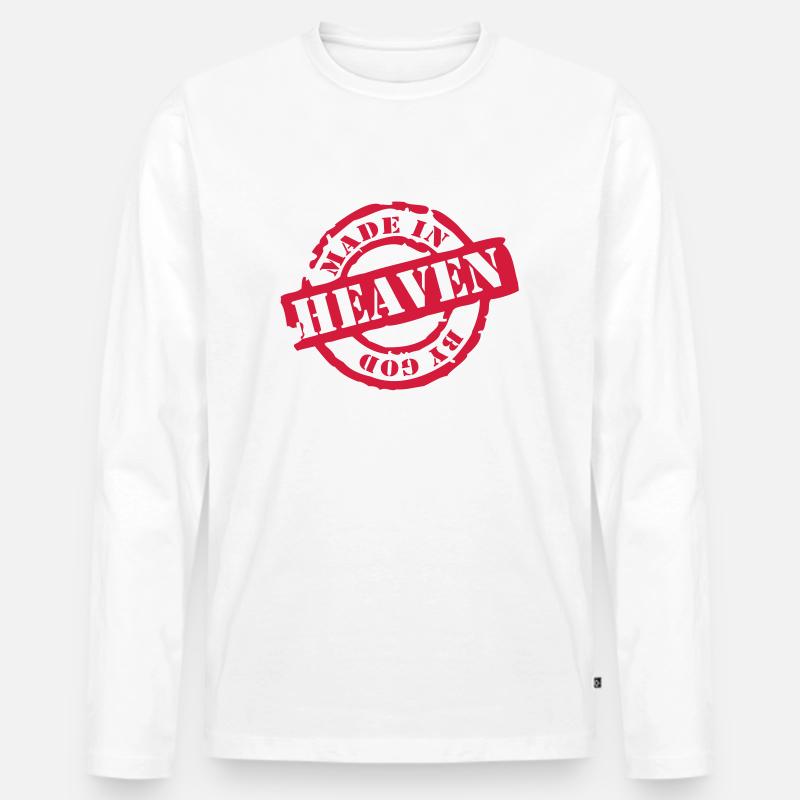 Made by God - Männer Premium Bio Langarmshirt - Weiß