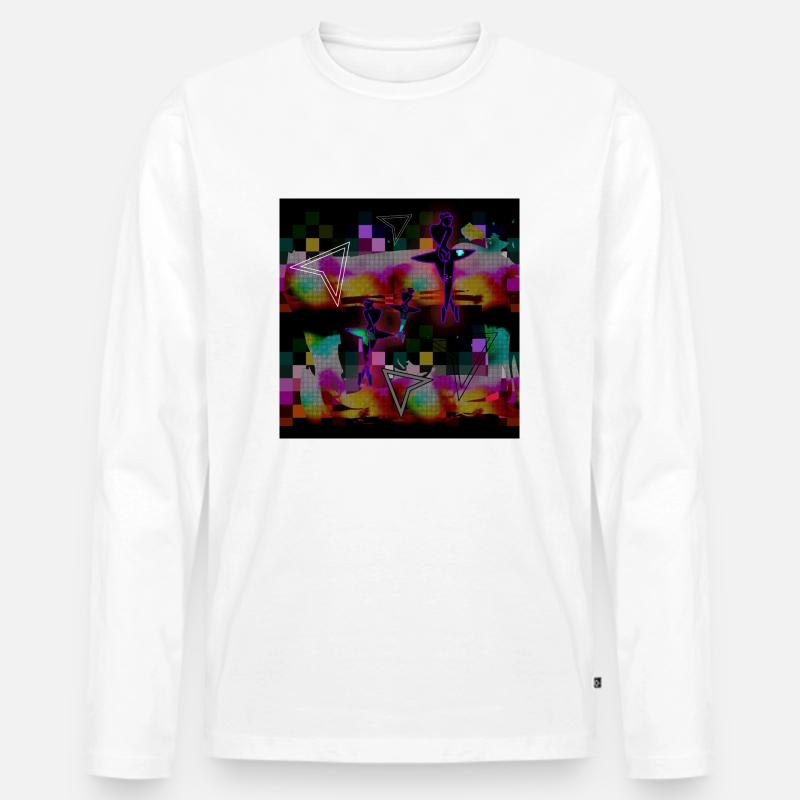 SWEEPY - Abbild - 2023 - Männer Premium Bio Langarmshirt - Weiß