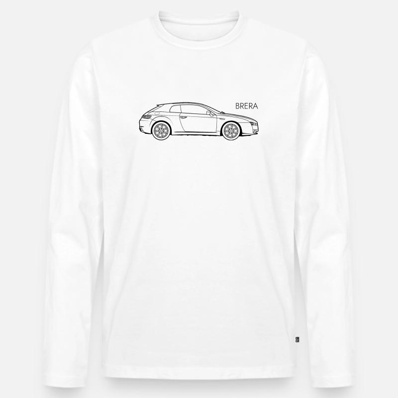 Brera - Männer Premium Bio Langarmshirt - Weiß