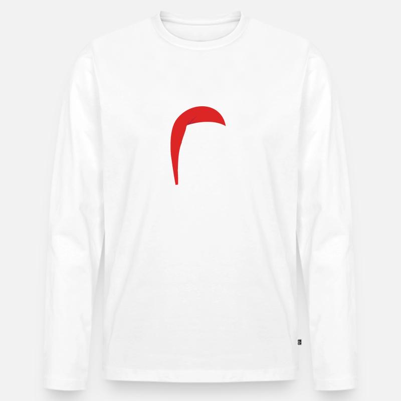 Hipster Santa Weihnachtsgeschenk Bart Nikolaus - Männer Premium Bio Langarmshirt - Weiß