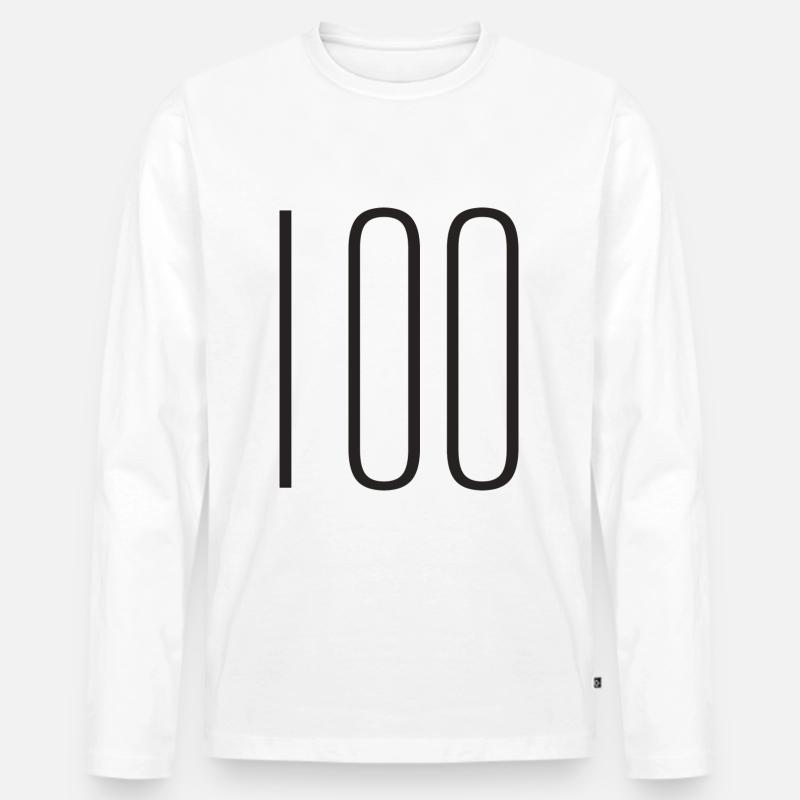 100 - Männer Premium Bio Langarmshirt - Weiß