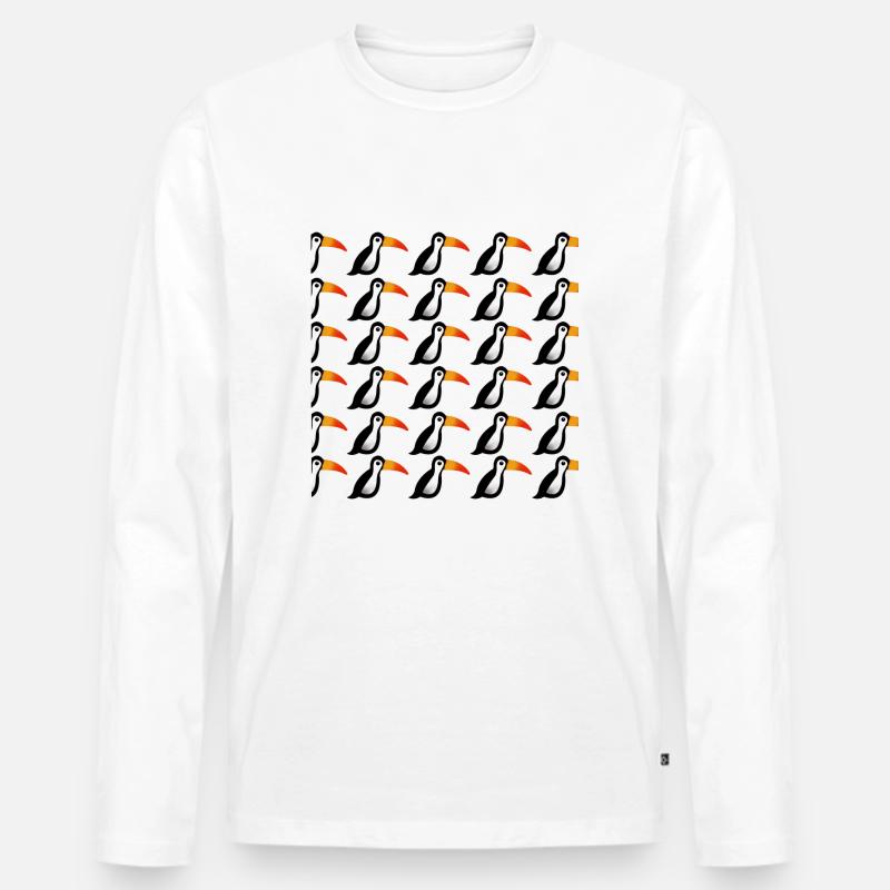 TUCAN Sammlung - Männer Premium Bio Langarmshirt - Weiß