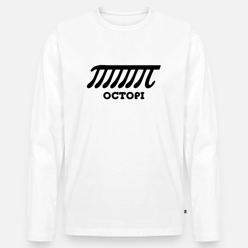 Octopi (PI) - Männer Premium Bio Langarmshirt - Weiß