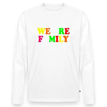 We are family - T-shirt manches longues Premium bio Homme - blanc - Devant - Nico (187cm)