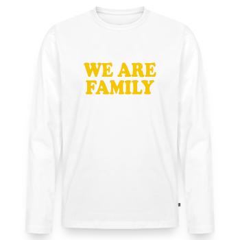 We are family - T-shirt manches longues Premium bio Homme - blanc - Devant - Nico (187cm)