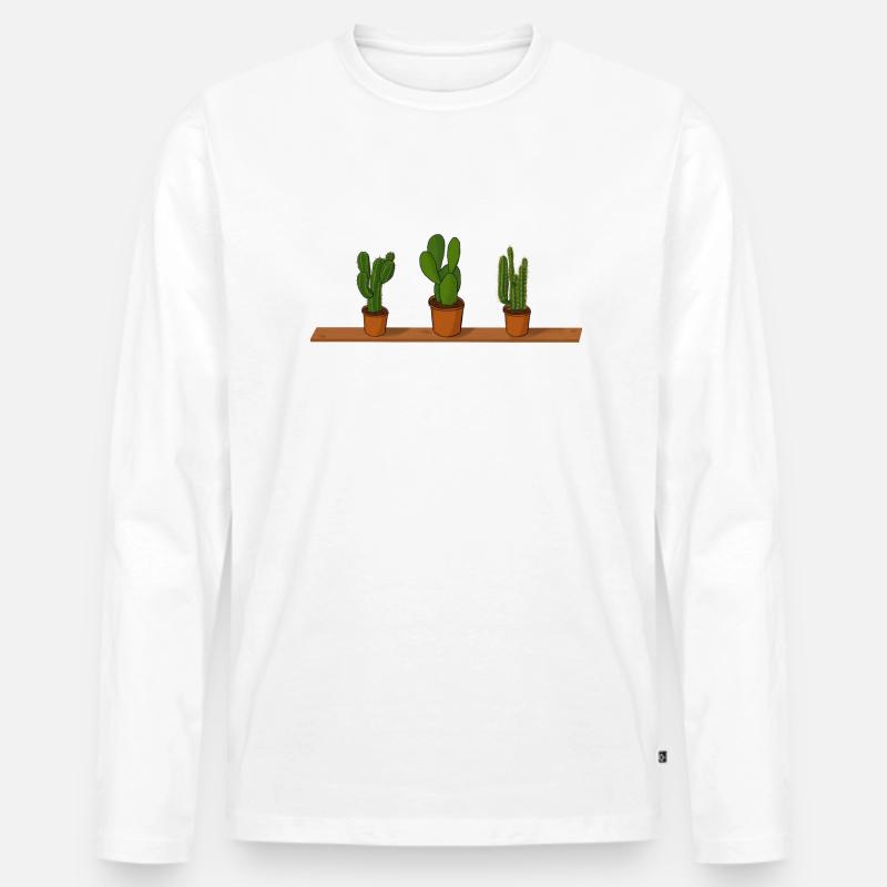 Topfpflanzen Kaktus - Männer Premium Bio Langarmshirt - undefined