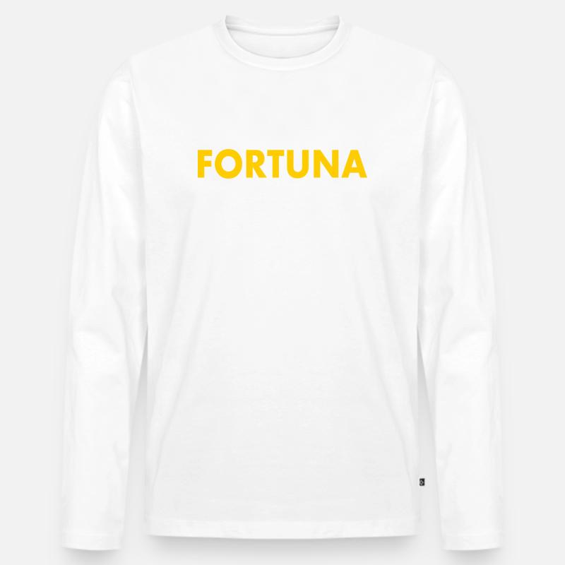Fortuna - Männer Premium Bio Langarmshirt - Weiß