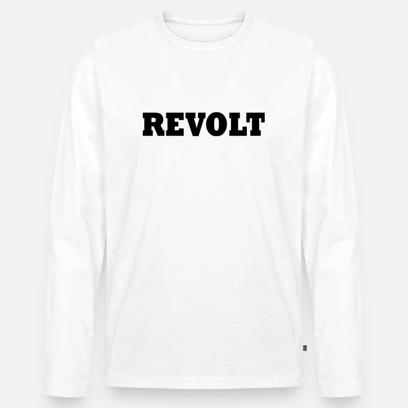 Revolt - Männer Premium Bio Langarmshirt - Weiß