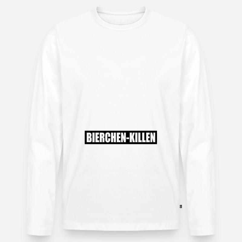 BBQ - Männer Premium Bio Langarmshirt - Weiß