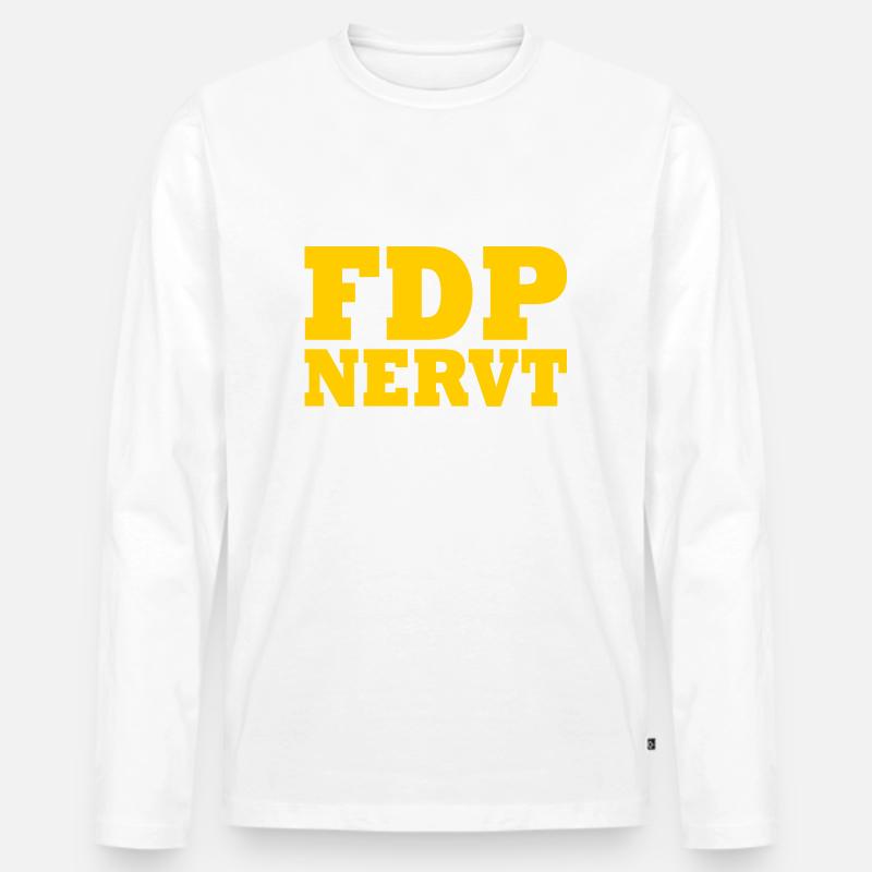 Fdp - Männer Premium Bio Langarmshirt - Weiß
