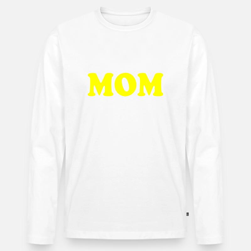 Mom - Männer Premium Bio Langarmshirt - Weiß