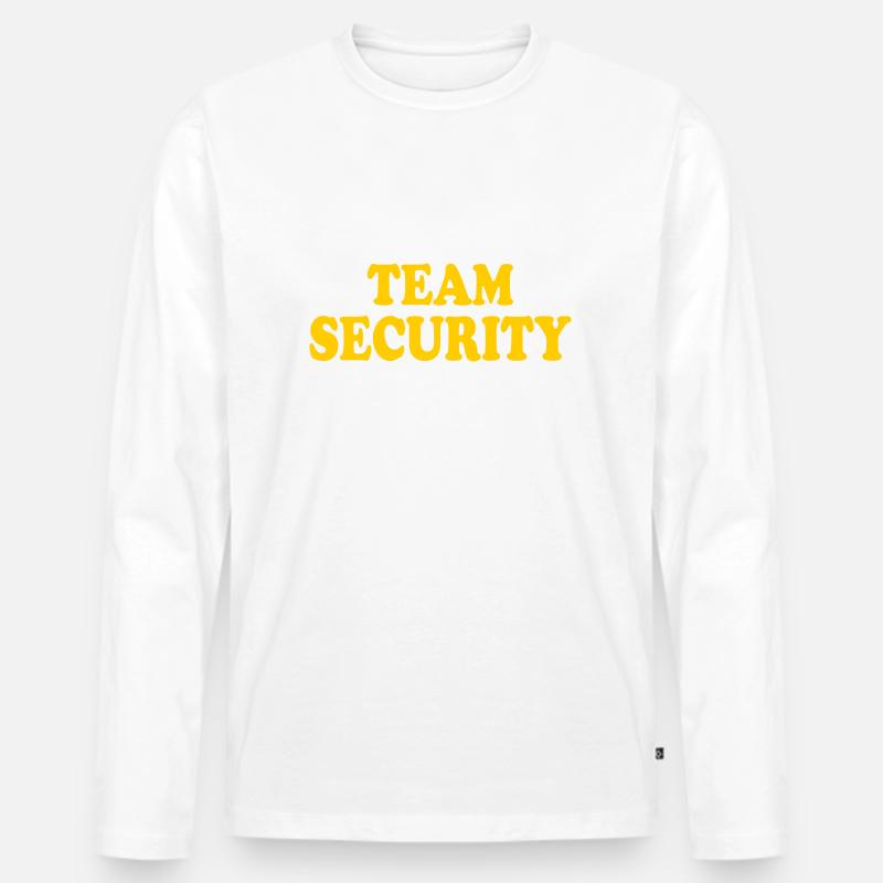 Team security - Männer Premium Bio Langarmshirt - Weiß