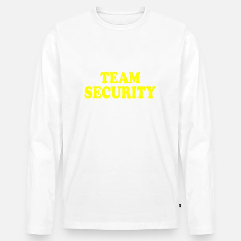Team security - Männer Premium Bio Langarmshirt - Weiß