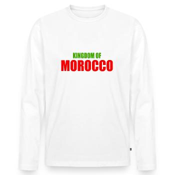 Kingdom of morocco maroc - T-shirt manches longues Premium bio Homme - blanc - Devant - Nico (187cm)