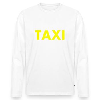 Taxi - Men's Premium Organic Long Sleeve Shirt - white - Front - Nico (187cm)