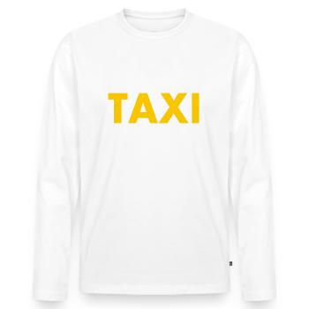 Taxi - Men's Premium Organic Long Sleeve Shirt - white - Front - Nico (187cm)
