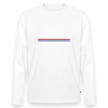 Holland flag - Men's Premium Organic Long Sleeve Shirt - white - Front - Nico (187cm)