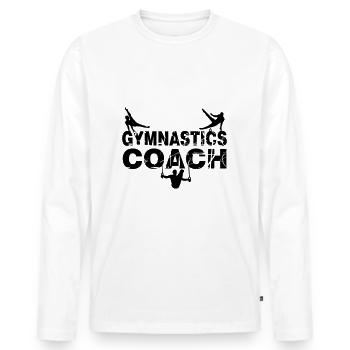 Gymnastics Coach, Turn-Trainer, Turnen, Turner - Männer Premium Bio Langarmshirt - Weiß - Vorne - Nico (187cm)