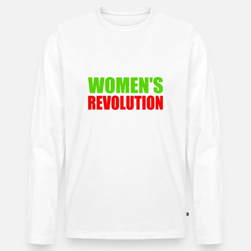 Womens revolution - Männer Premium Bio Langarmshirt - Weiß
