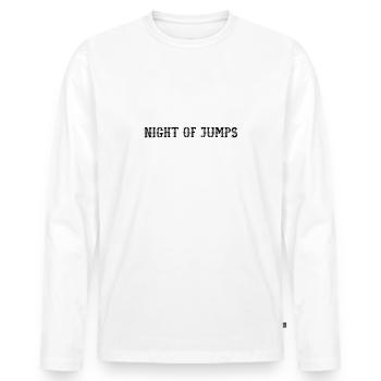 Night of Jumps - Men's Premium Organic Long Sleeve Shirt - white - Front - Nico (187cm)
