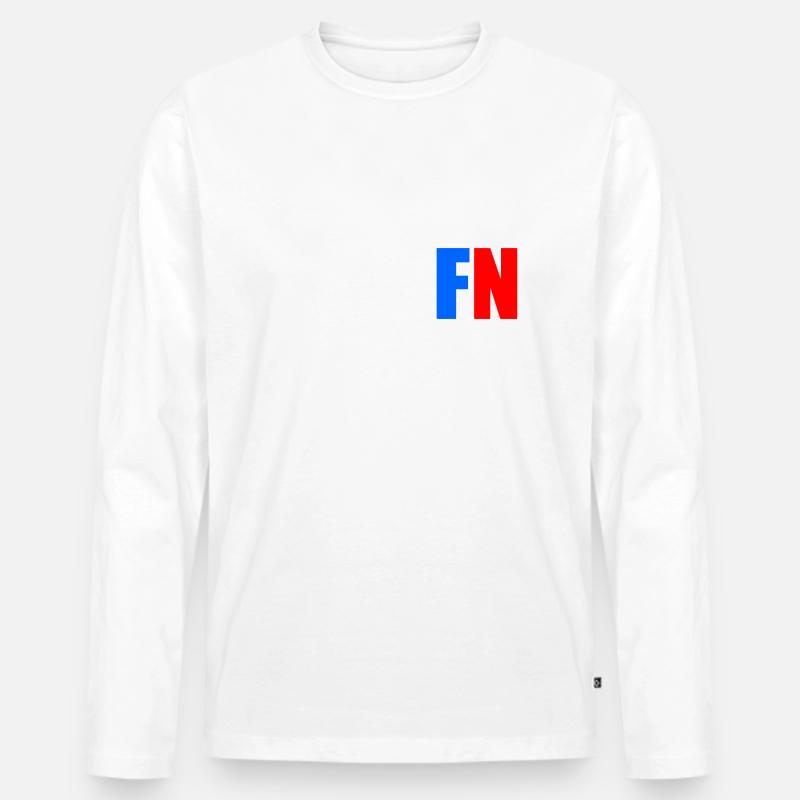 Fck fn - Männer Premium Bio Langarmshirt - Weiß