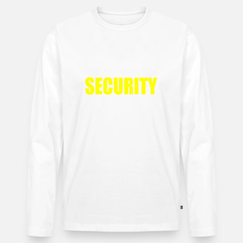 Security - Männer Premium Bio Langarmshirt - Weiß